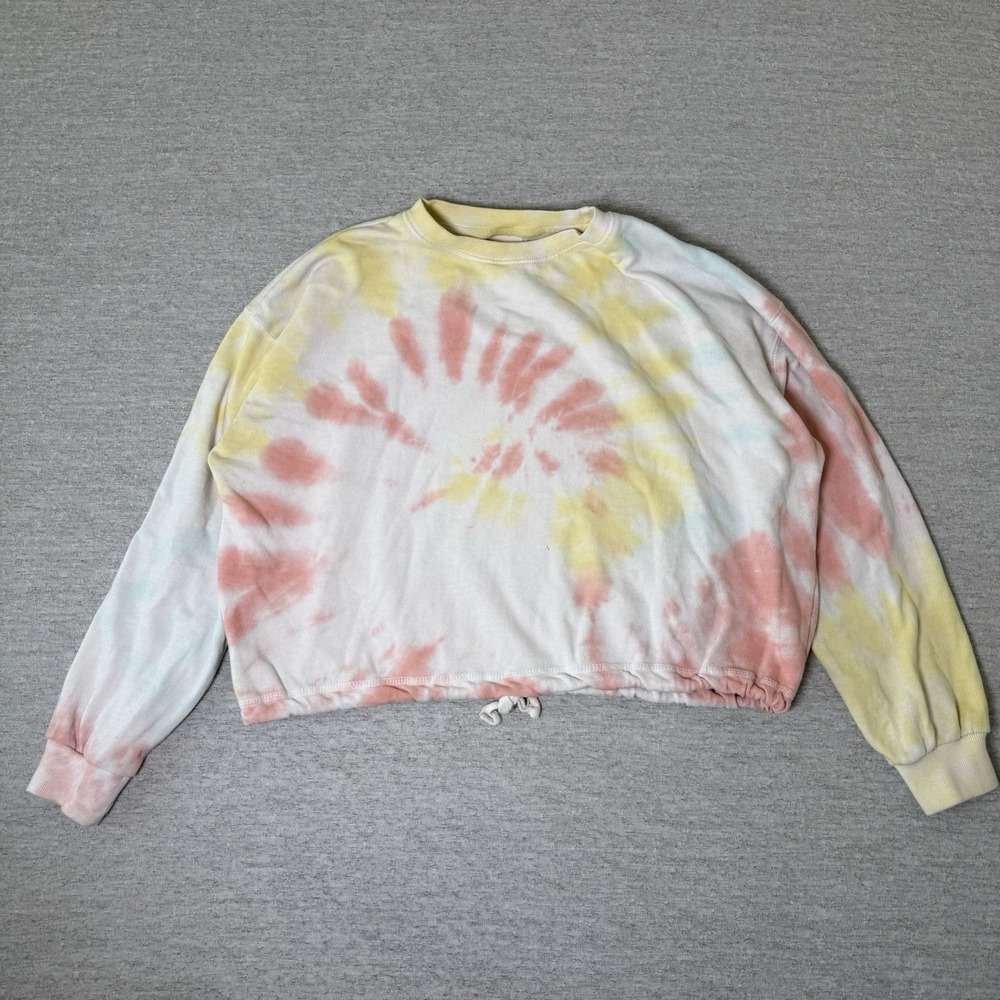 Dreamsicle Women's  Tie Dye Sweatshirt Size Medium Crop Pastel Vintage Style
